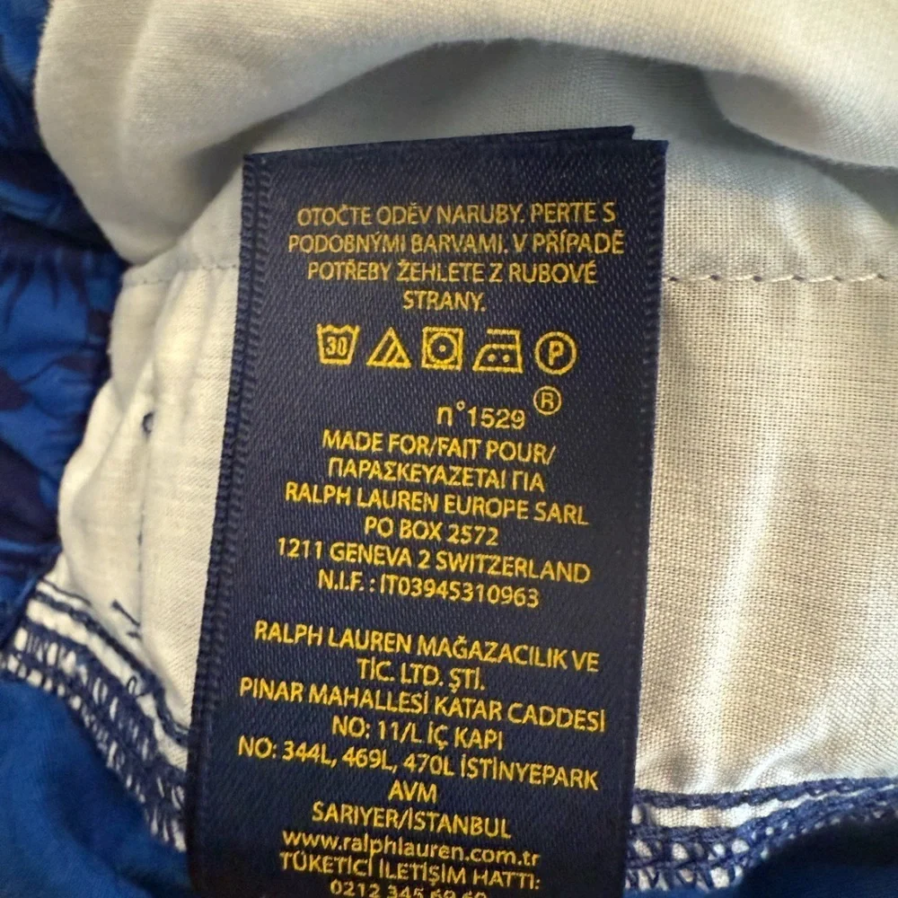 Polo Ralph Lauren Boys Blue Floral Swim Shorts